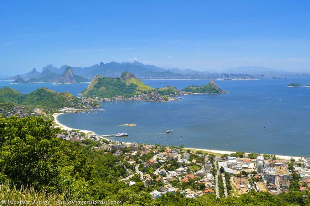 Imagem da vista do mirante no Parque da Cidade de Niteroi.